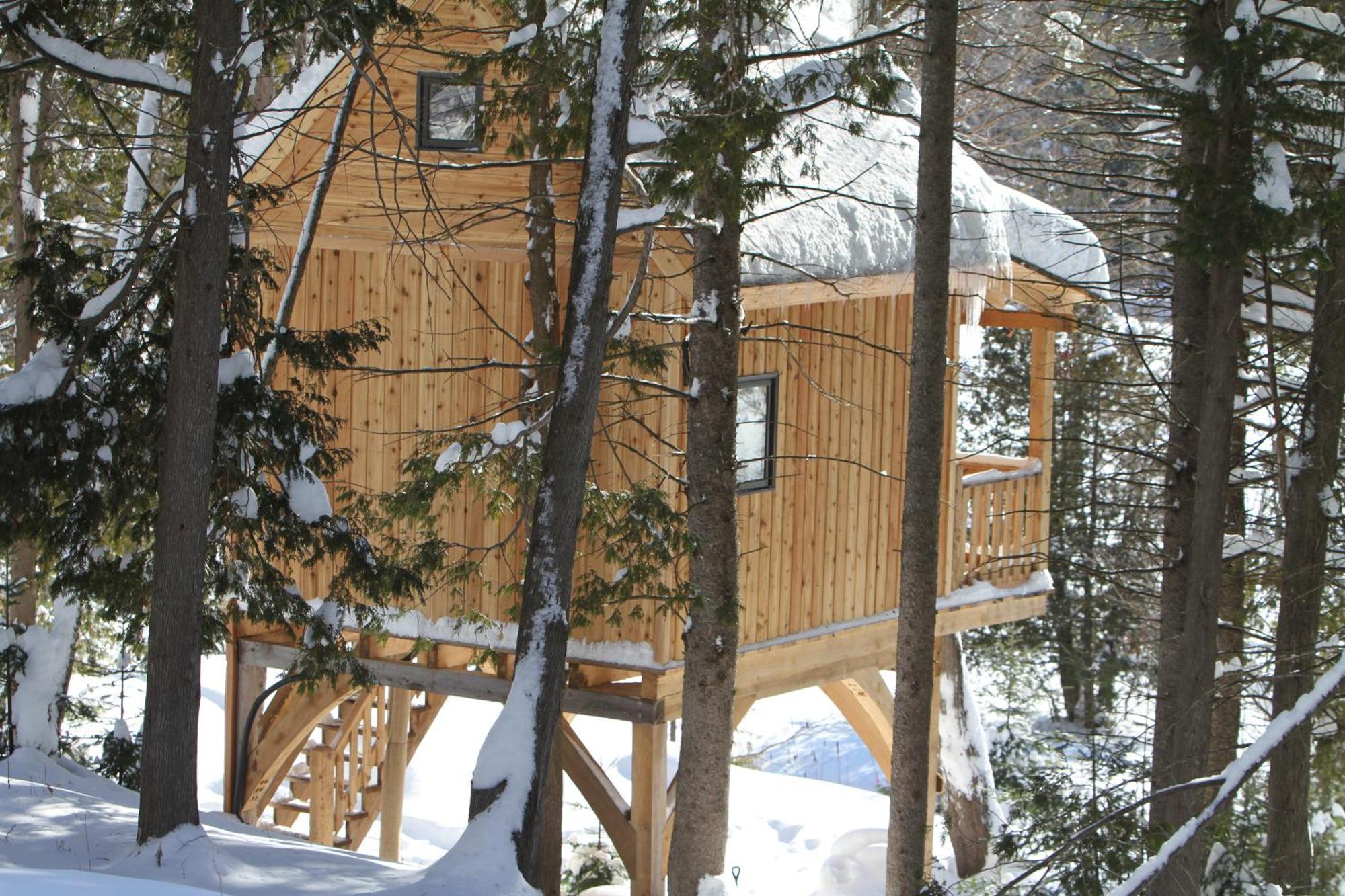 Les Cabanes Du Trappeur Wentworth-Nord Exterior foto
